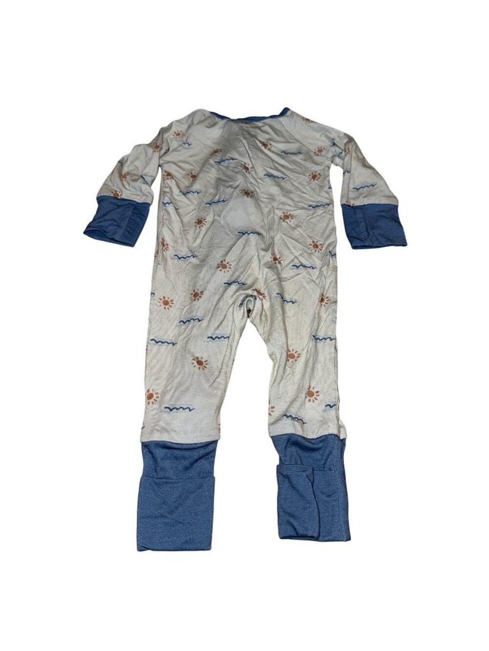 NWT Little One Shop Boho Waves Blue Bamboo Sleeper Infant Baby Size Newborn NB